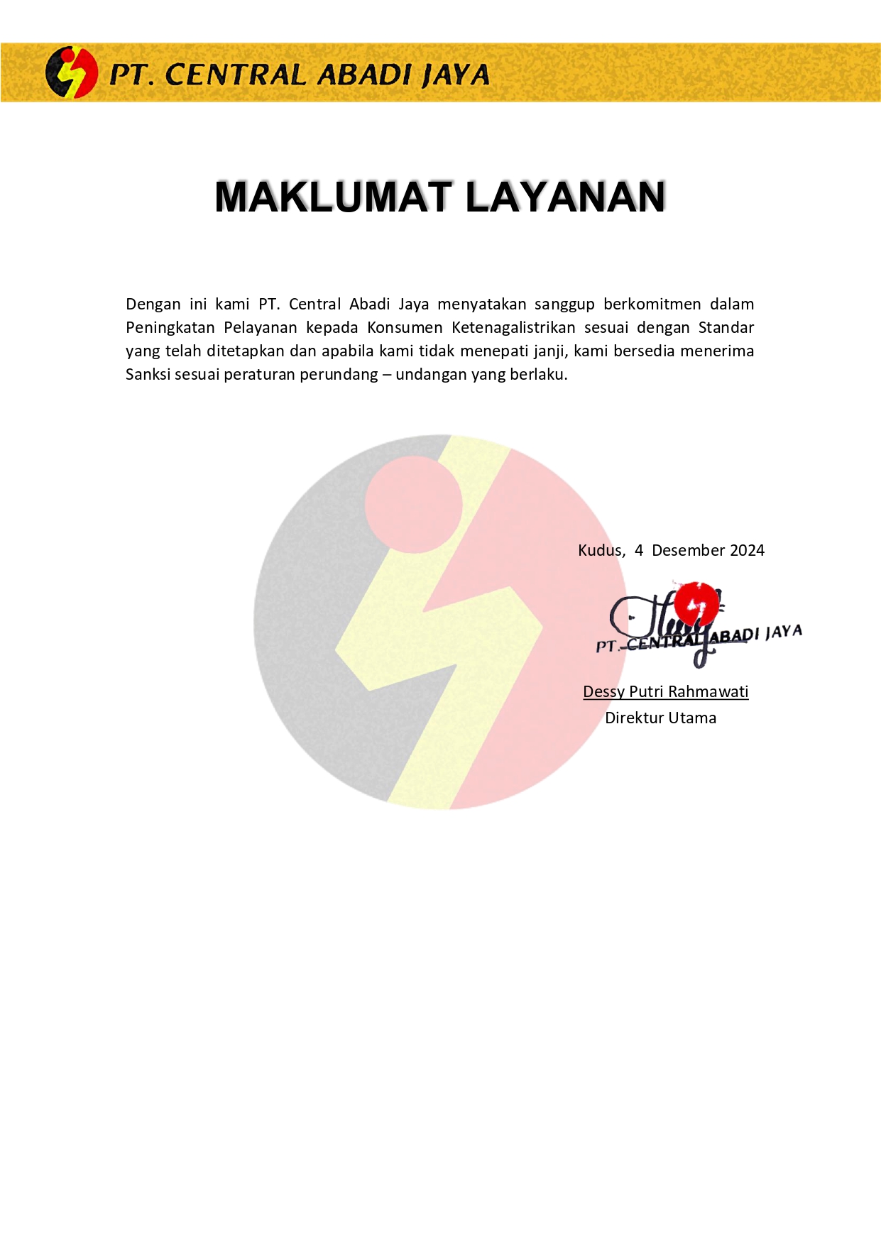 Maklumat Pelayanan